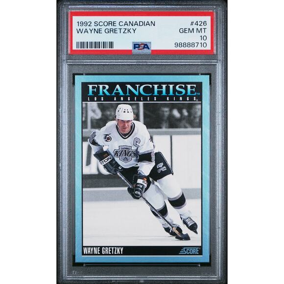1992 Score Canadian #426 Wayne Gretzky PSA 10 GemMint Los Angeles Kings - Pop 12 - Picture 1 of 2